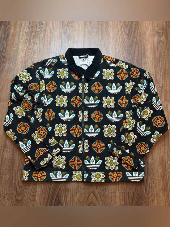 adidas Originals Other - NEW adidas Originals Monogram Logo Aztec Corduroy  Zip Up Jacket JY2998 Medium